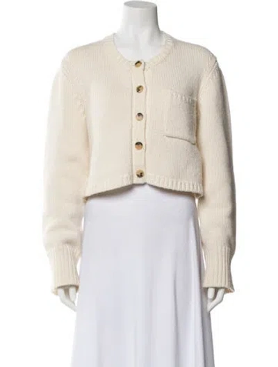 Pre-owned Khaite Cashmere Crew Neck Sweater In Neutral