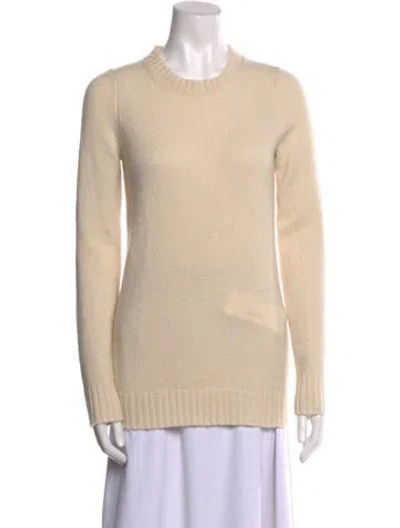 Pre-owned Khaite Cashmere Crew Neck Sweater In Neutral