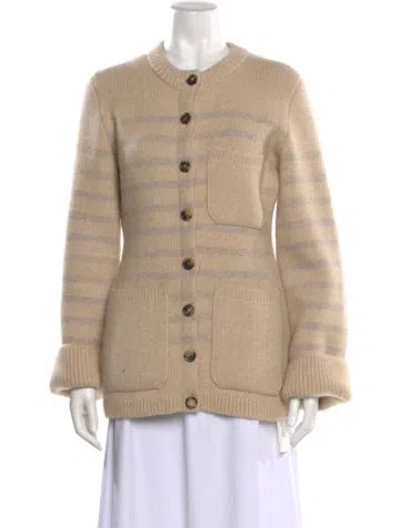 Pre-owned Khaite Cashmere Crew Neck Sweater In Neutral