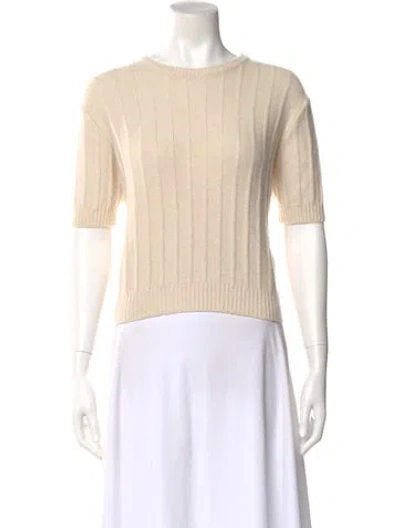 Pre-owned Khaite Cashmere Crew Neck Sweater In Neutral