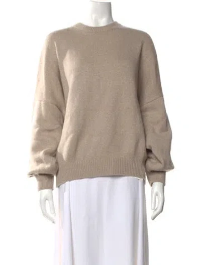 Pre-owned Khaite Cashmere Crew Neck Sweater In Neutral