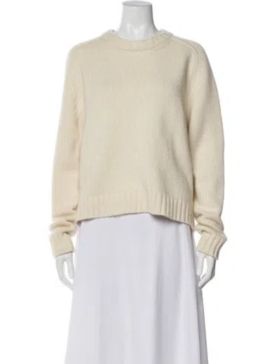 Pre-owned Khaite Cashmere Crew Neck Sweater In Neutral