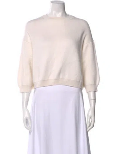 Pre-owned Khaite Cashmere Crew Neck Sweater In Neutral