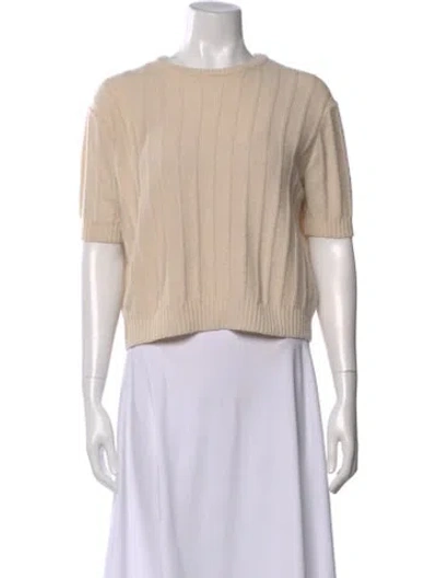 Pre-owned Khaite Cashmere Crew Neck Sweater In Neutral