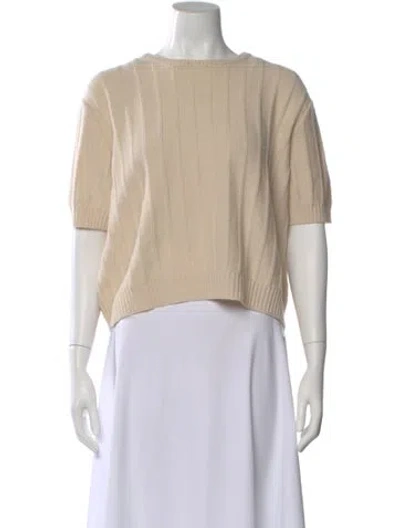 Pre-owned Khaite Cashmere Crew Neck Sweater In Neutral