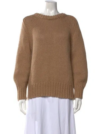 Pre-owned Khaite Cashmere Crew Neck Sweater In Neutral