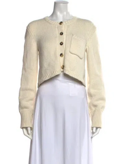 Pre-owned Khaite Cashmere Crew Neck Sweater In Neutral