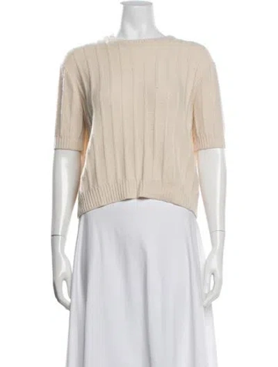 Pre-owned Khaite Cashmere Crew Neck Sweater In Neutrals