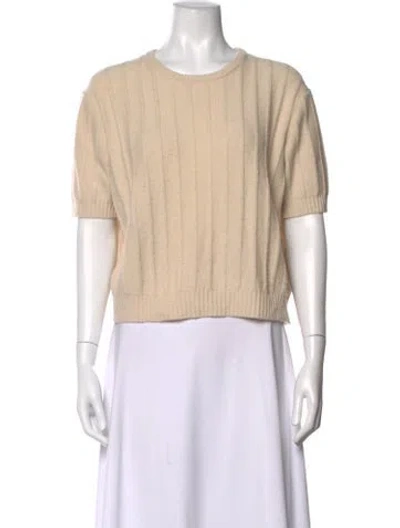 Pre-owned Khaite Cashmere Crew Neck Sweater In Neutrals