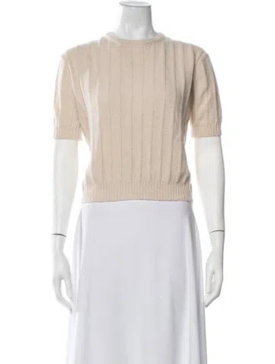 Pre-owned Khaite Cashmere Crew Neck Sweater In Neutrals