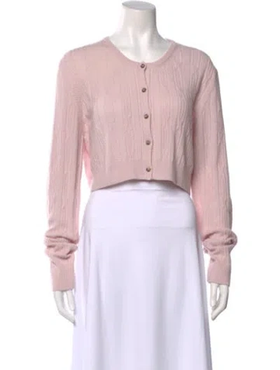 Pre-owned Khaite Cashmere Crew Neck Sweater In Pink