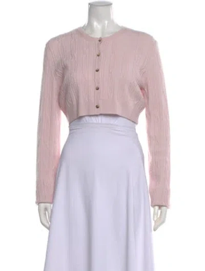 Pre-owned Khaite Cashmere Crew Neck Sweater In Pink