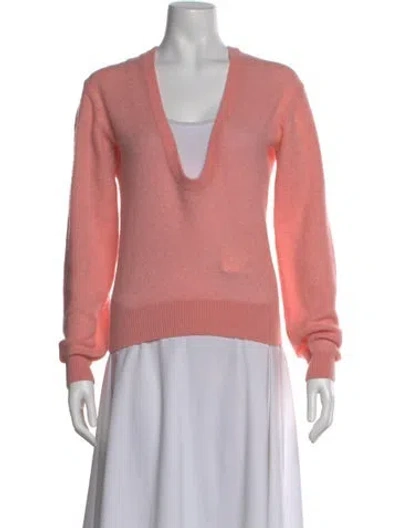 Pre-owned Khaite Cashmere Crew Neck Sweater In Pink