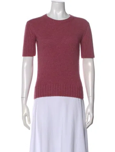 Pre-owned Khaite Cashmere Crew Neck Sweater In Pink