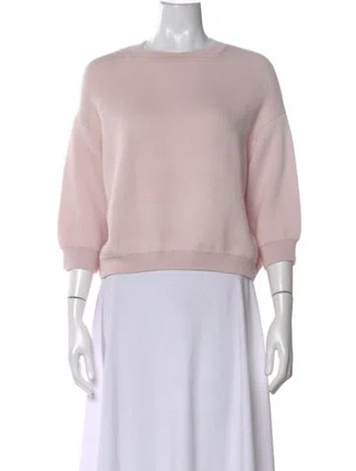 Pre-owned Khaite Cashmere Crew Neck Sweater In Pink