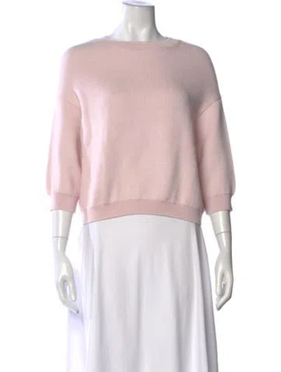 Pre-owned Khaite Cashmere Crew Neck Sweater In Pink