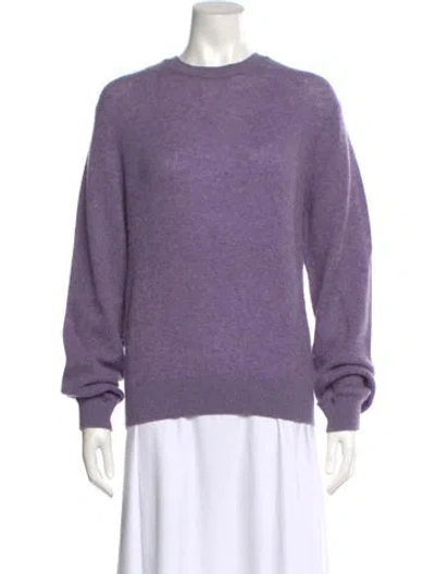 Pre-owned Khaite Cashmere Crew Neck Sweater In Purple