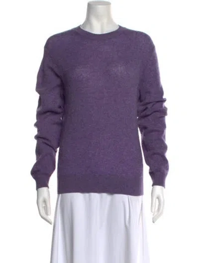 Pre-owned Khaite Cashmere Crew Neck Sweater In Purple
