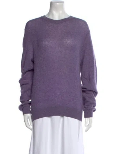 Pre-owned Khaite Cashmere Crew Neck Sweater In Purple