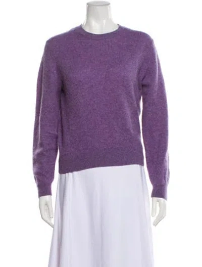 Pre-owned Khaite Cashmere Crew Neck Sweater In Purple