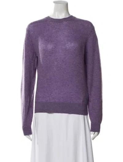 Pre-owned Khaite Cashmere Crew Neck Sweater In Purple