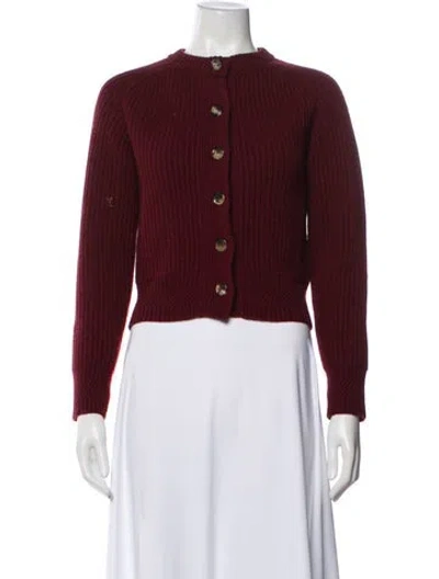 Pre-owned Khaite Cashmere Crew Neck Sweater In Red