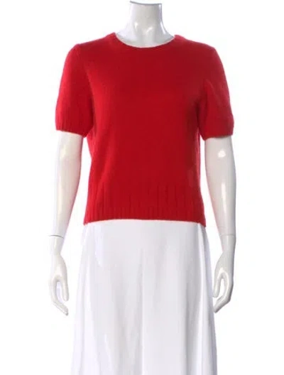 Pre-owned Khaite Cashmere Crew Neck Sweater In Red
