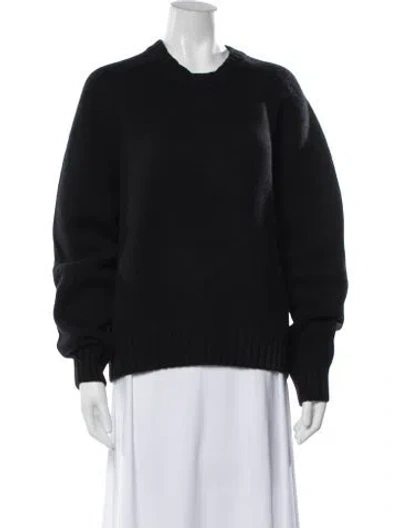 Pre-owned Khaite Cashmere Crew Neck Sweater W/ Tags In Black