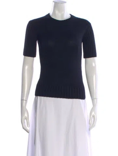 Pre-owned Khaite Cashmere Crew Neck Sweater W/ Tags In Blue