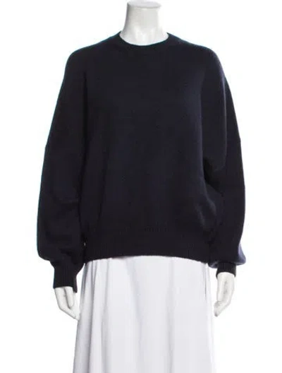 Pre-owned Khaite Cashmere Crew Neck Sweater W/ Tags In Blue