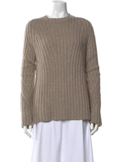 Pre-owned Khaite Cashmere Crew Neck Sweater W/ Tags In Brown
