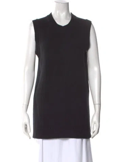 Pre-owned Khaite Cashmere Crew Neck Top In Black