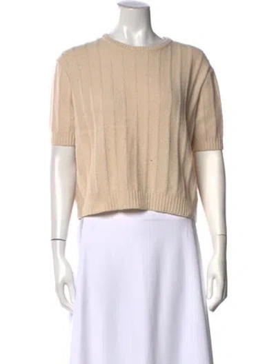 Pre-owned Khaite Cashmere Crew Neck Top In Neutral