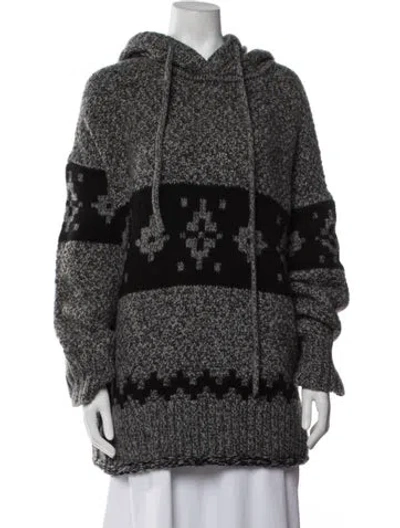 Pre-owned Khaite Cashmere Graphic Print Sweater In Grey