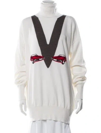 Pre-owned Khaite Cashmere Graphic Print Sweater In Pink