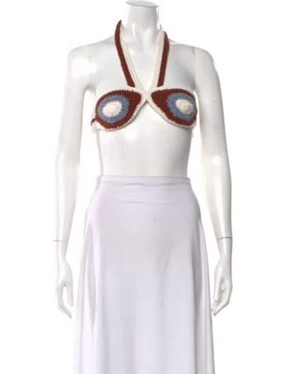 Pre-owned Khaite Cashmere Halterneck Crop Top W/ Tags