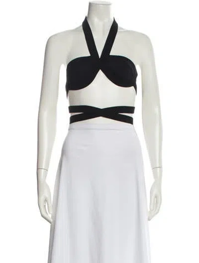 Pre-owned Khaite Cashmere Halterneck Crop Top W/ Tags In Red