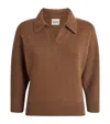 Khaite Herve Cashmere Polo Neck Sweater In Brown