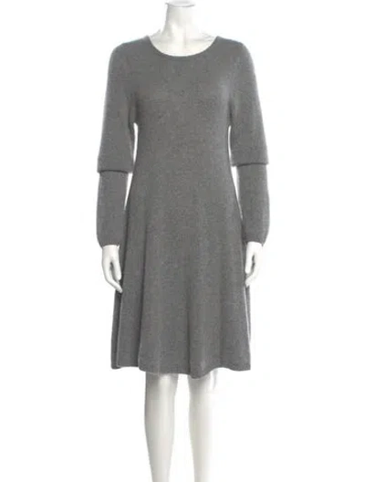 Pre-owned Khaite Cashmere Knee-length Dress In Gray