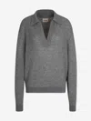 Khaite Cashmere Knit Sweater In Stone Grey