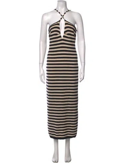 Pre-owned Khaite Cashmere Long Dress In Black