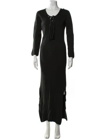 Pre-owned Khaite Cashmere Long Dress In Green