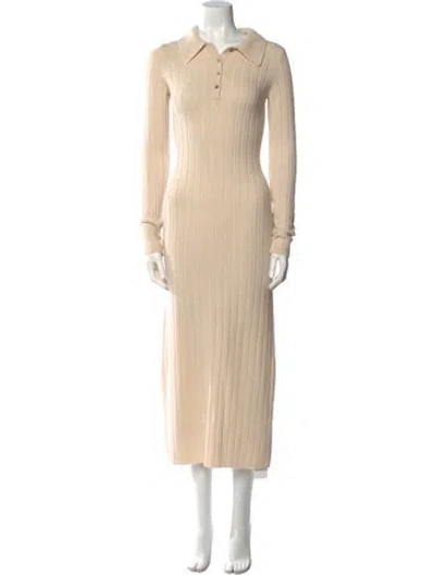 Pre-owned Khaite Cashmere Long Dress In Neutral