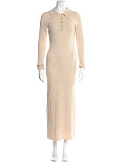Pre-owned Khaite Cashmere Long Dress In Neutral