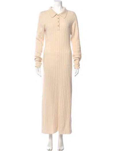 Pre-owned Khaite Cashmere Long Dress In Neutral