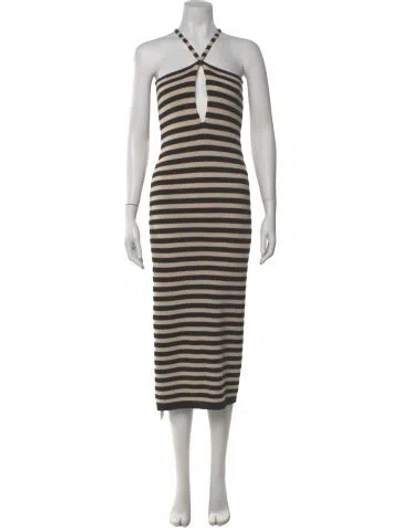 Pre-owned Khaite Cashmere Long Dress In Neutral