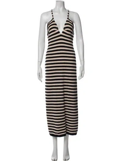 Pre-owned Khaite Cashmere Midi Length Dress In Black