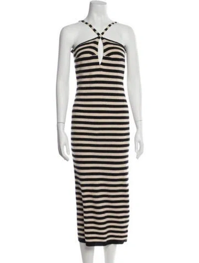 Pre-owned Khaite Cashmere Midi Length Dress In Neutral