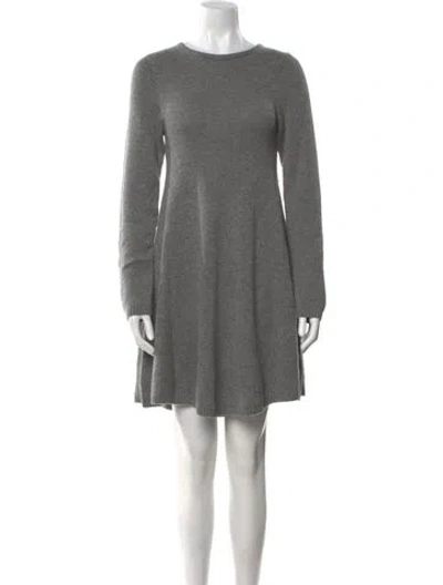 Pre-owned Khaite Cashmere Mini Dress In Gray