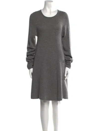 Pre-owned Khaite Cashmere Mini Dress In Gray